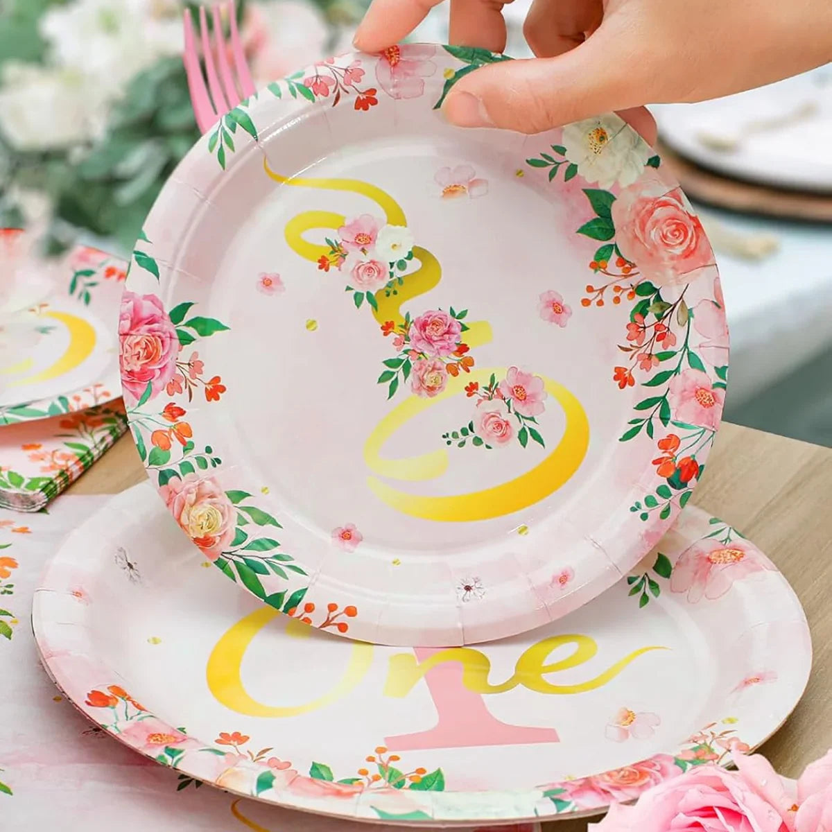 1-year-old Birthday Party Paper Plate Tableware 1Set