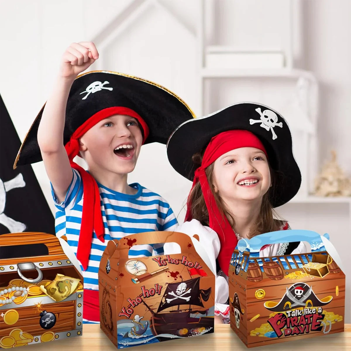Pirate Theme Party Carton Candy Box Gift Box 12PCS
