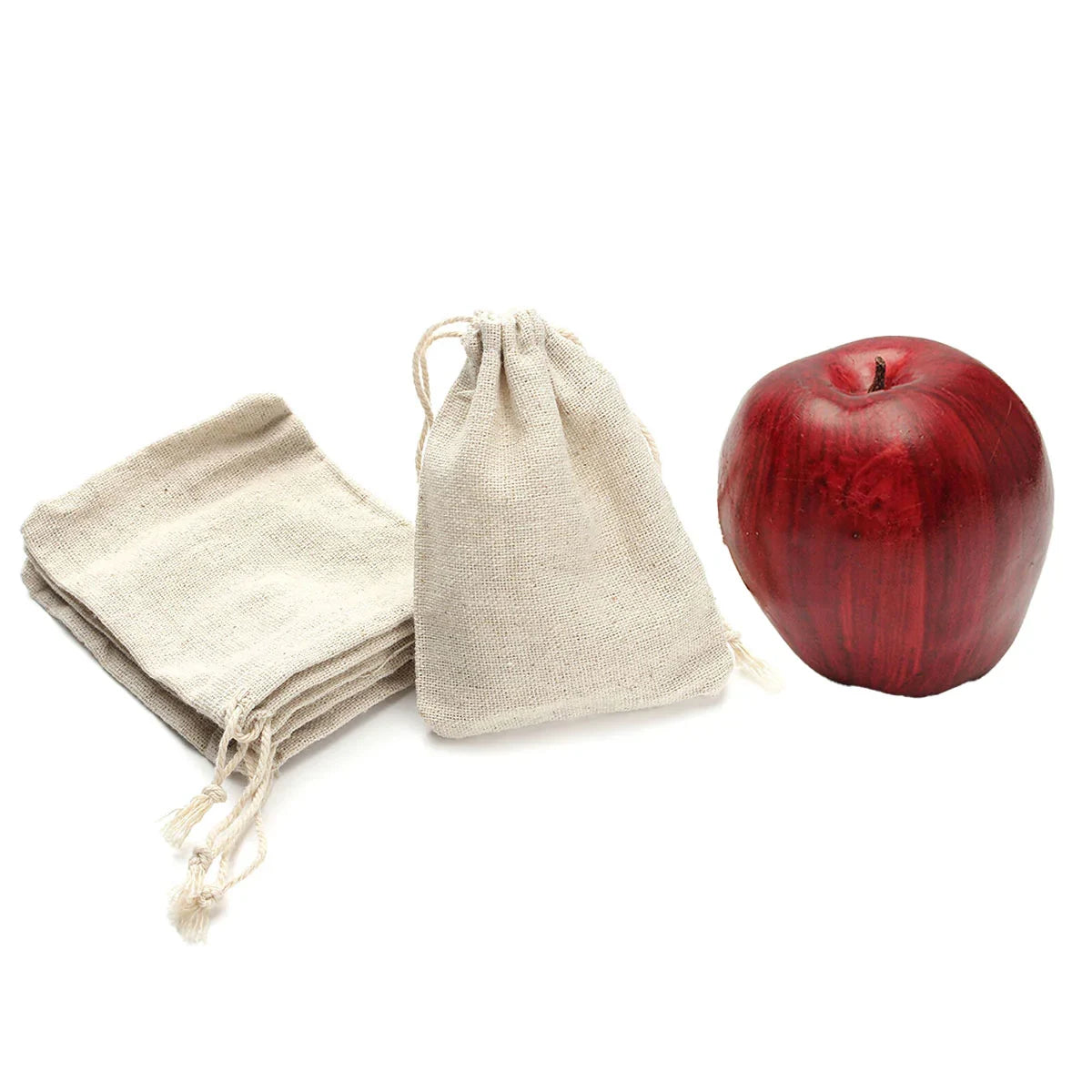 Drawstring Burlap Bag 8*10cm 10PCS Natural