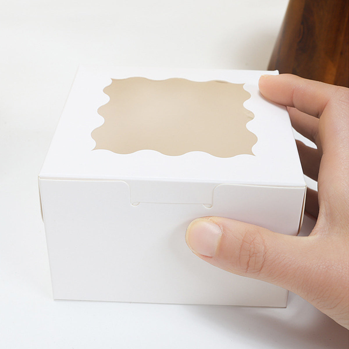 50PCS Cake Packaging Boxes with Transparent Window Durable
