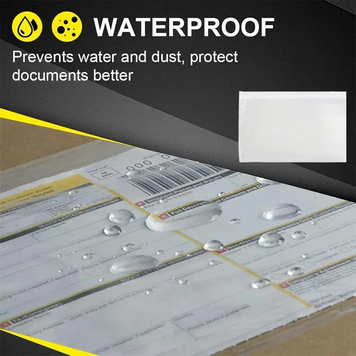 Transparent Plastic Zip Lock Bags Packing List Envelopes 100PCS