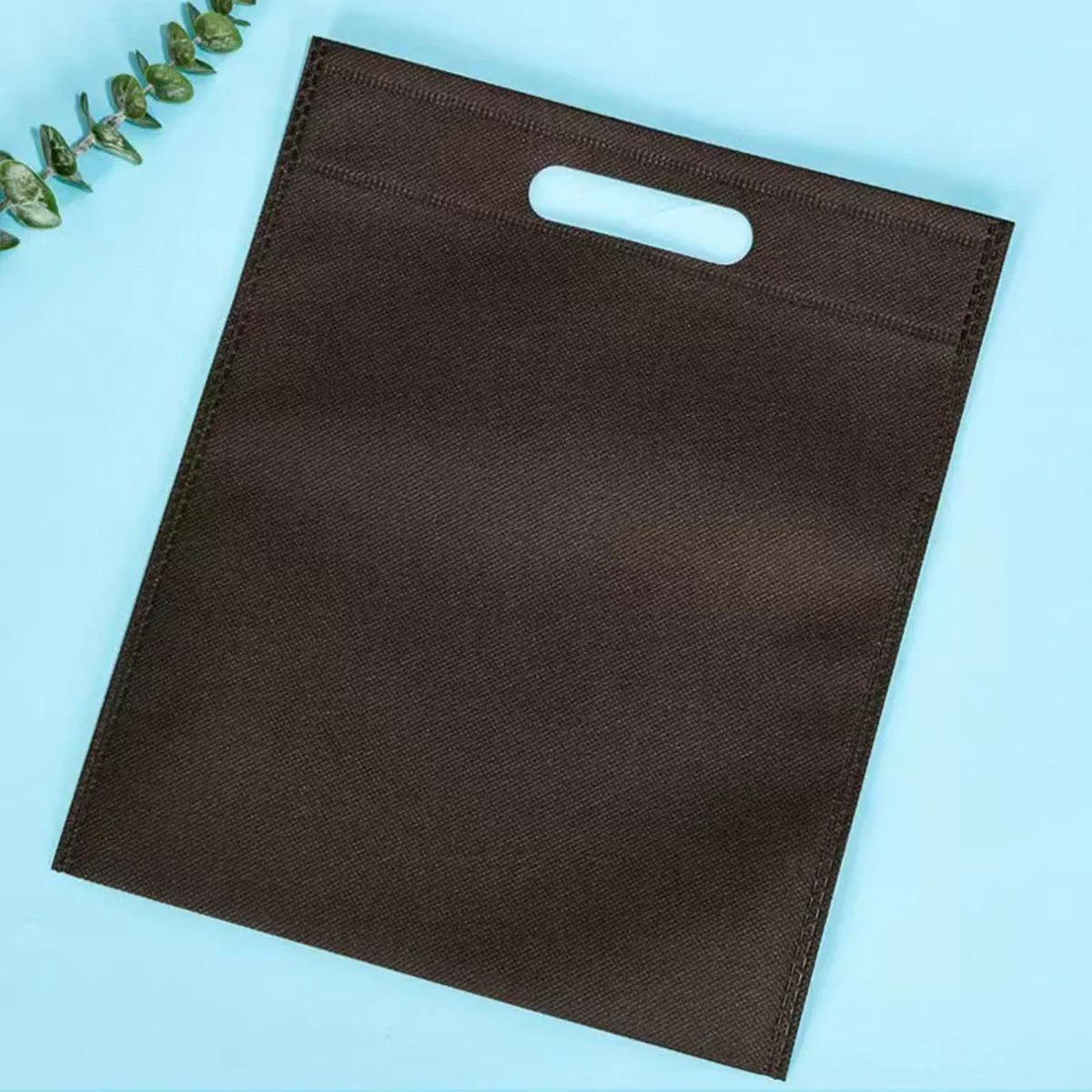 100pcs Portable Non-Woven Flat Pocket Shopping Bags