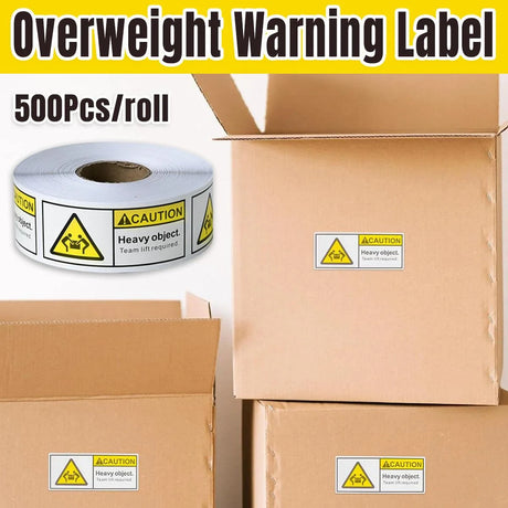 Overweight Warning Label Sticker 1 Roll