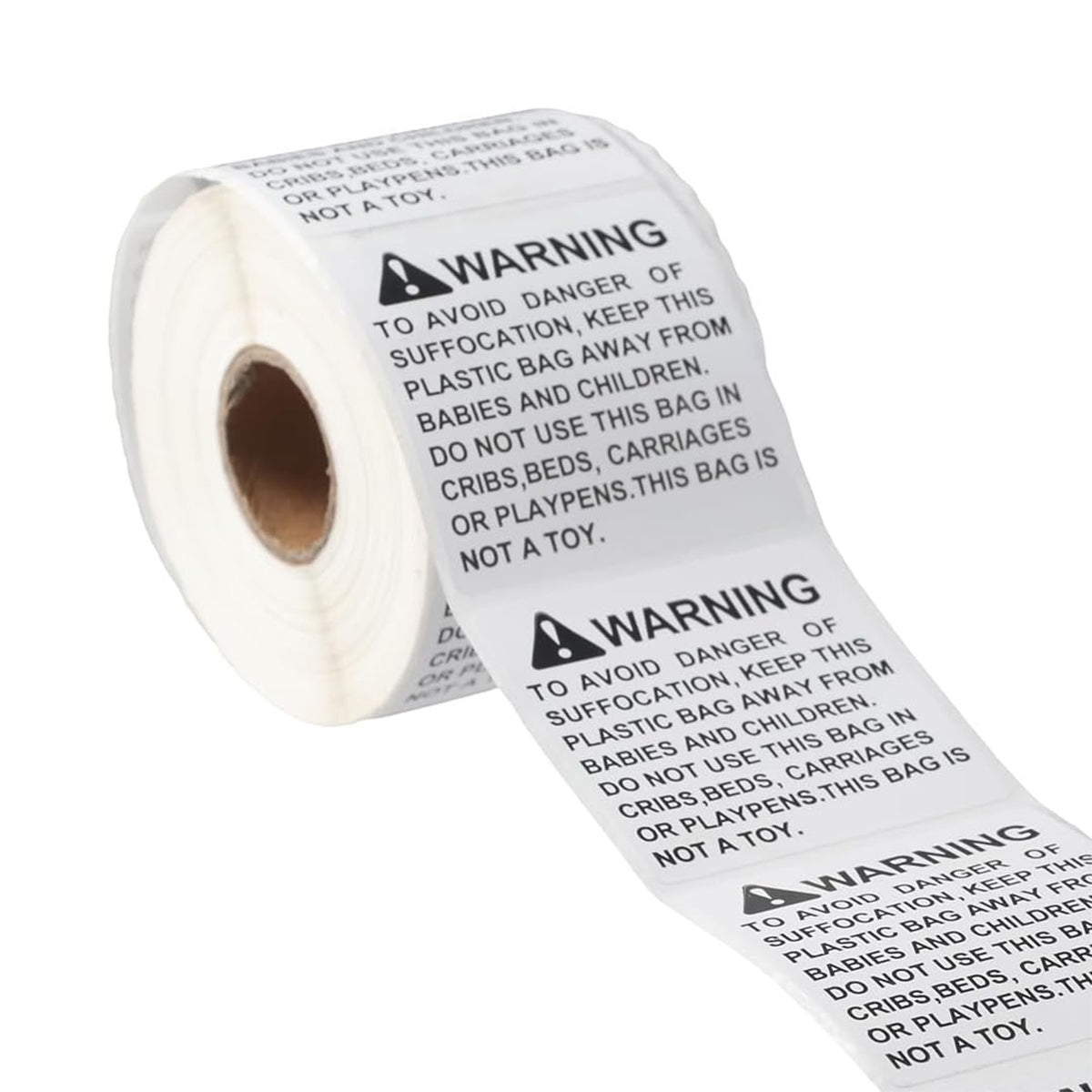 Anti-Choking Warning Labels Water-Based Adhesive Safety Stickers