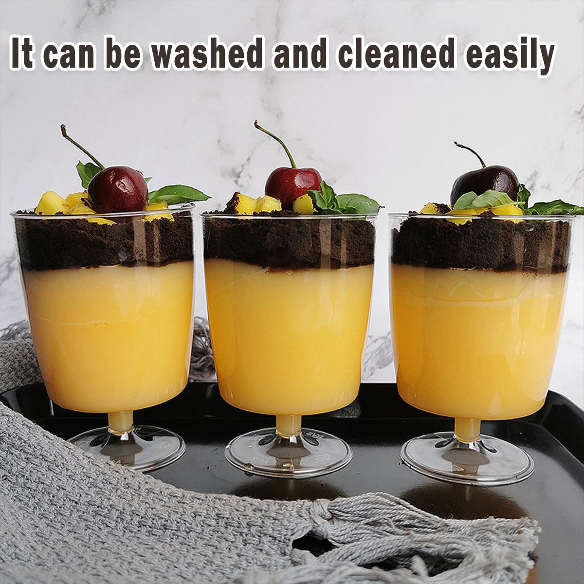 Clear Hard Plastic Mousse Cake Cup 30PCS