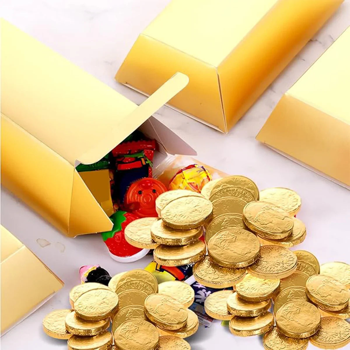 20pcs Gold Candy/Chocolate Gift Boxes Party Favor Cartons