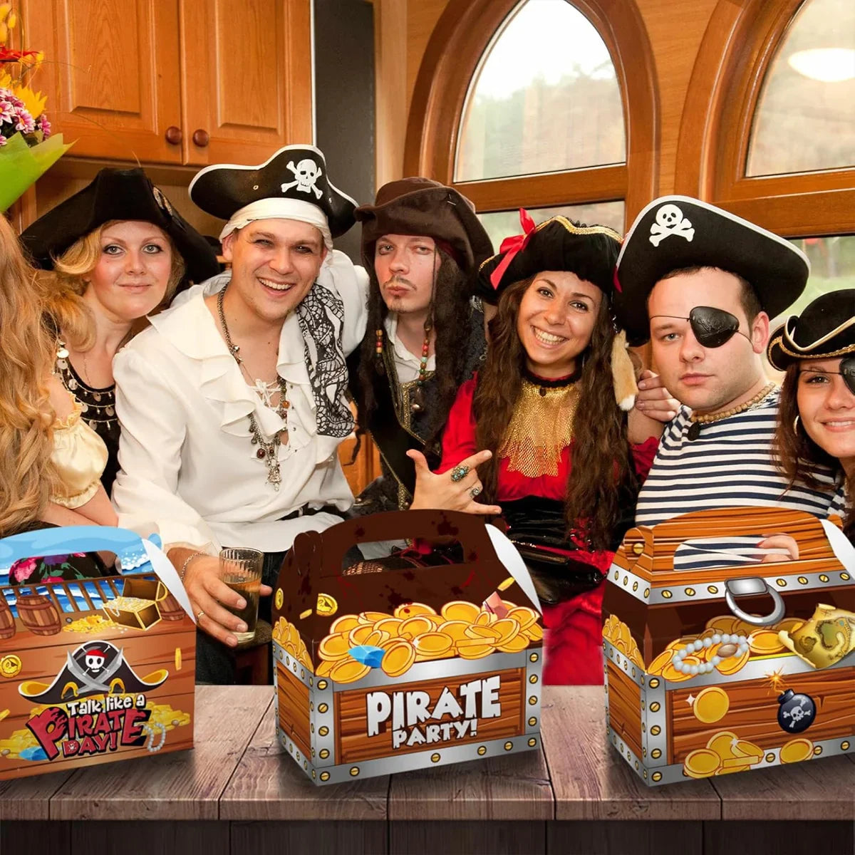 Pirate Theme Party Carton Candy Box Gift Box 12PCS