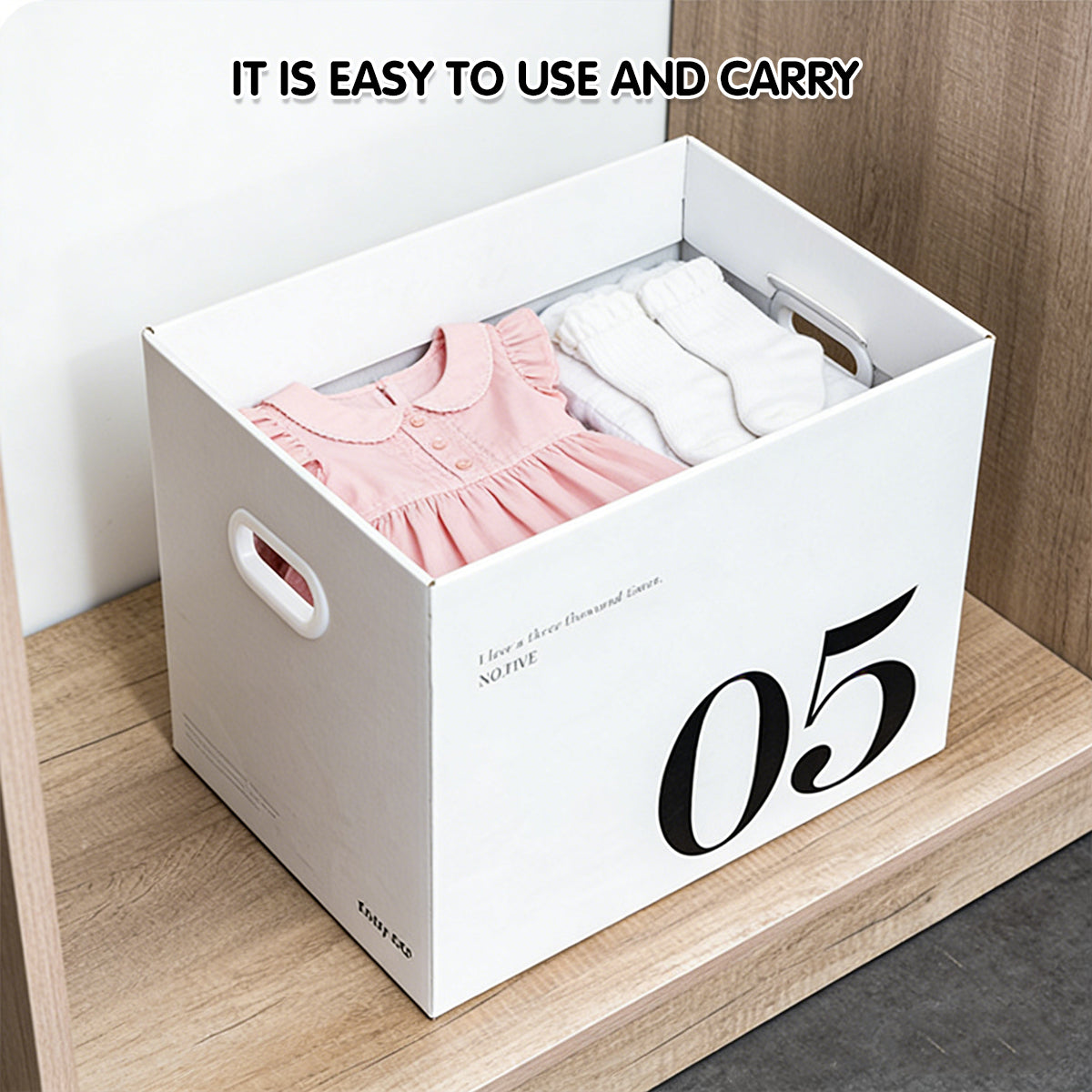 Large Capacity Paper Storage Boxes Portable Minimalist 2PCS