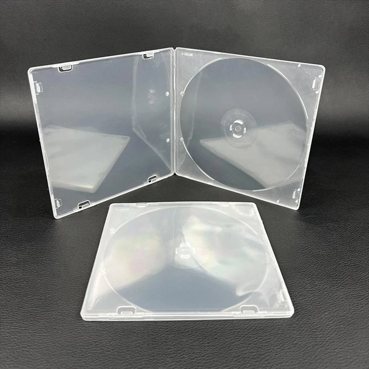 Transparent Square CD DVD Storage Box 100PCS