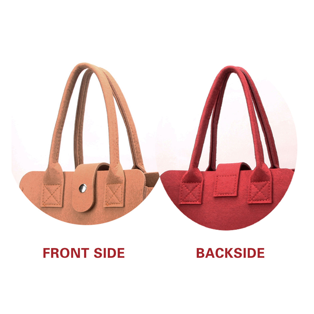 Double Bottle Felt Wine Gift Bag with Window and Handle for Wine Packaging