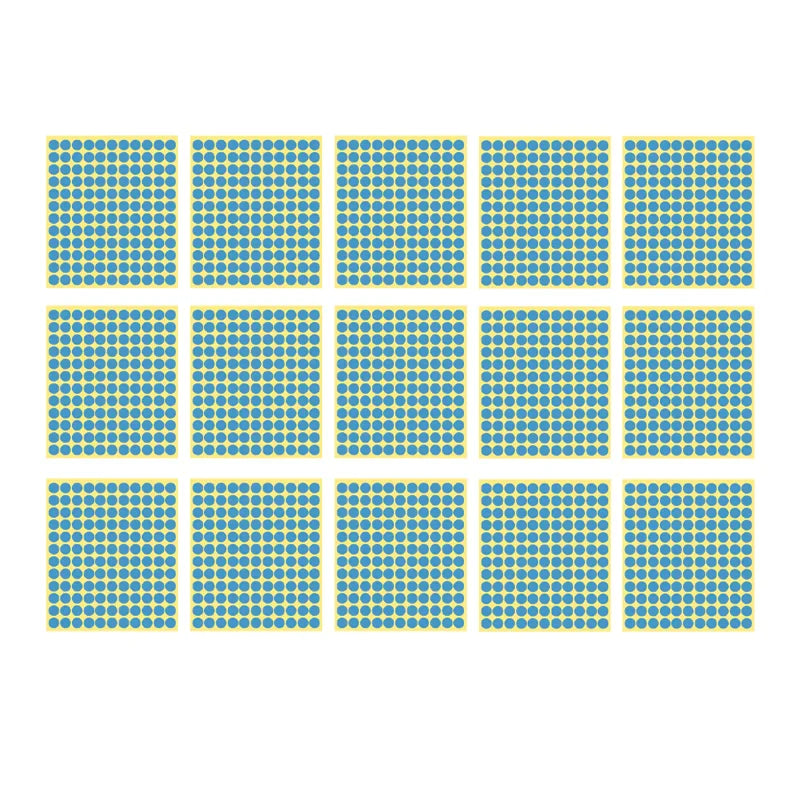 8/13/25/50mm Round Sticker Dots Adhesive Labels Cool-toned