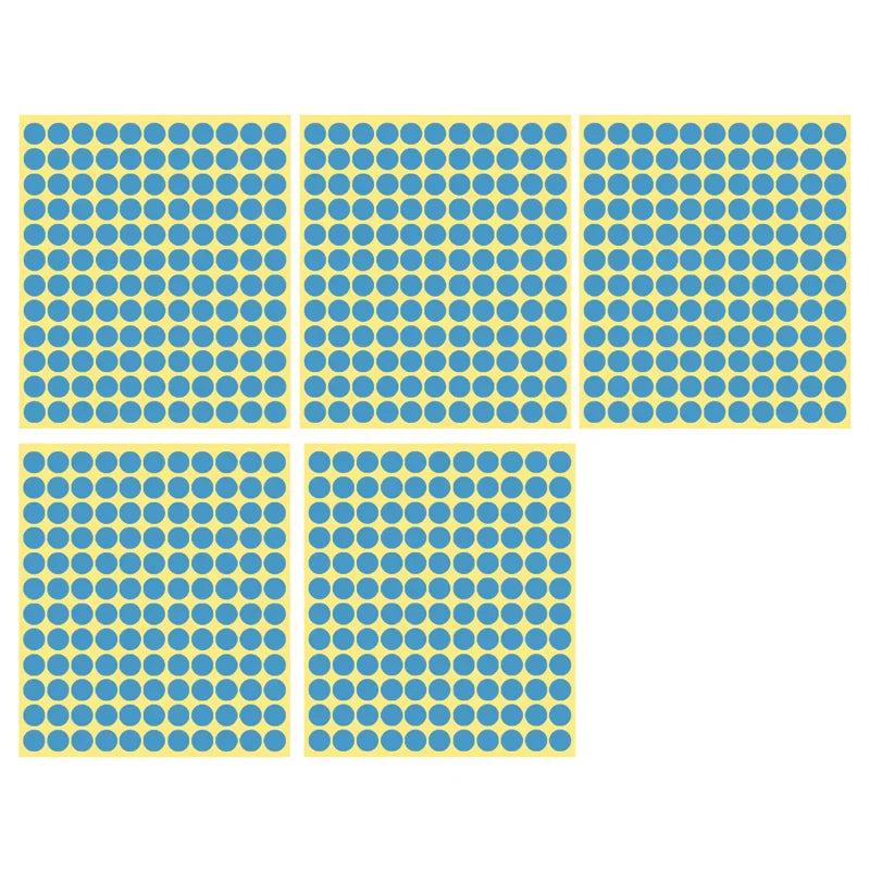 8/13/25/50mm Round Sticker Dots Adhesive Labels Cool-toned