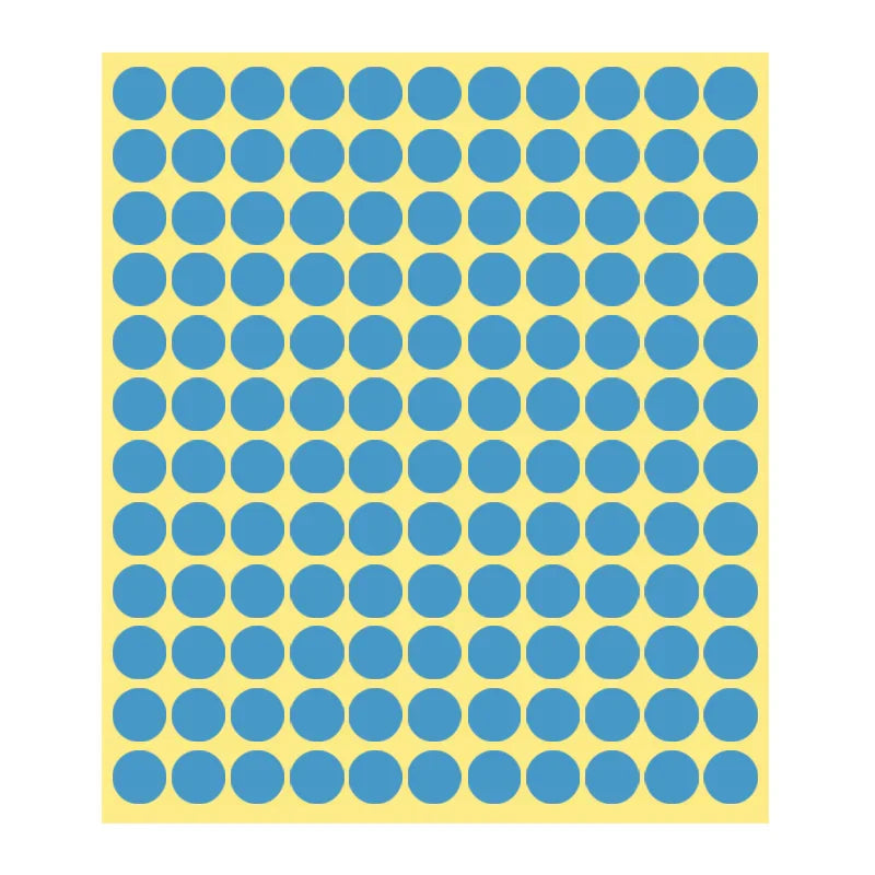8/13/25/50mm Round Sticker Dots Adhesive Labels Cool-toned