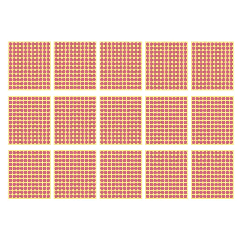 8/13/25/50mm Round Sticker Dots Adhesive Labels Warm-toned