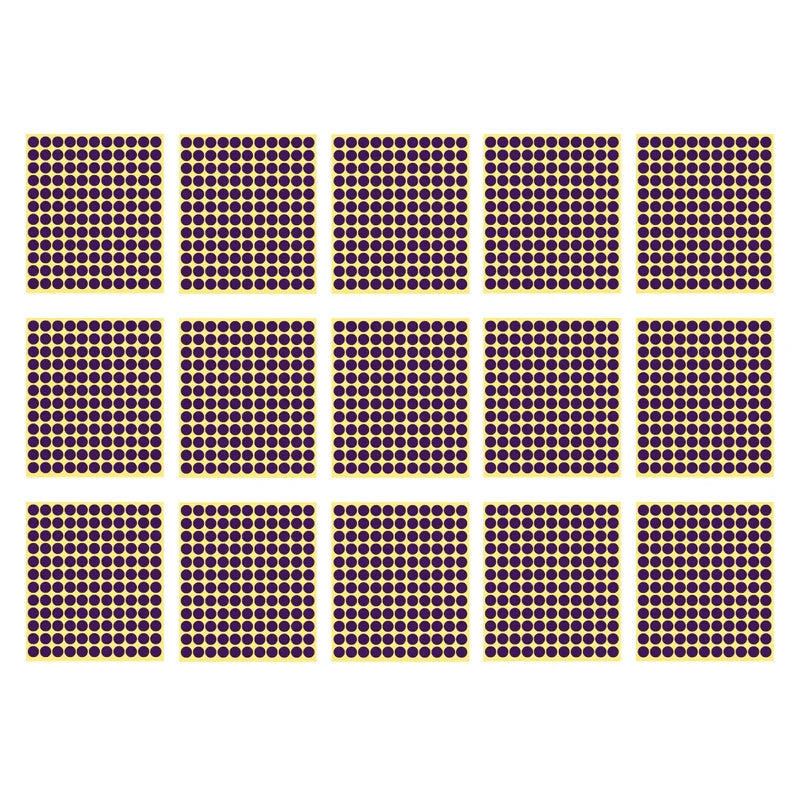 8/13/25/50mm Round Sticker Dots Adhesive Labels Cool-toned