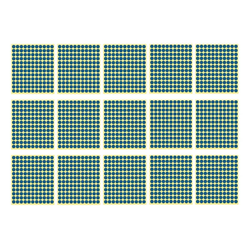 8/13/25/50mm Round Sticker Dots Adhesive Labels Cool-toned