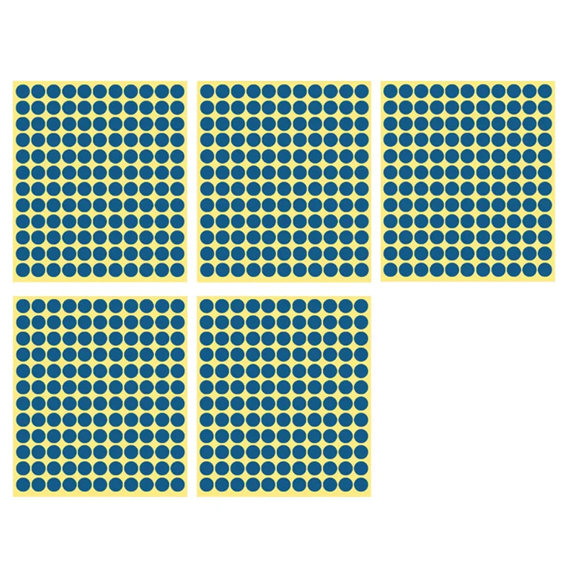 8/13/25/50mm Round Sticker Dots Adhesive Labels Cool-toned