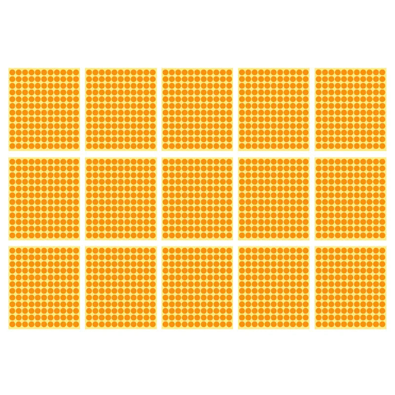 8/13/25/50mm Round Sticker Dots Adhesive Labels Warm-toned