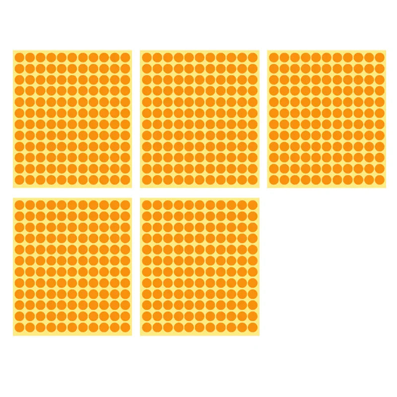 8/13/25/50mm Round Sticker Dots Adhesive Labels Warm-toned