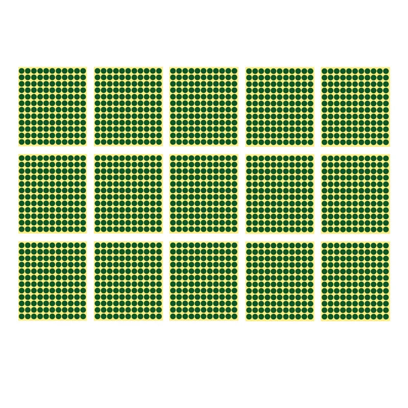 8/13/25/50mm Round Sticker Dots Adhesive Labels Cool-toned