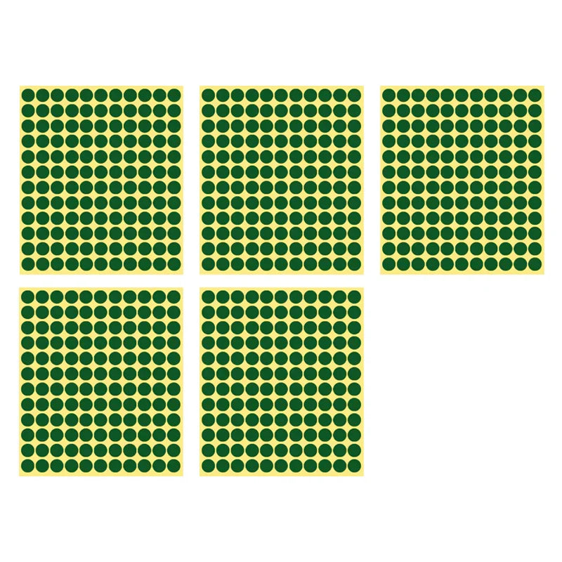 8/13/25/50mm Round Sticker Dots Adhesive Labels Cool-toned