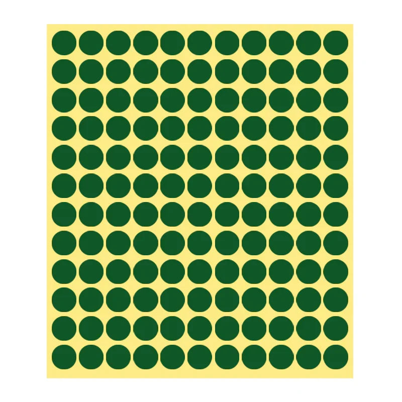 8/13/25/50mm Round Sticker Dots Adhesive Labels Cool-toned
