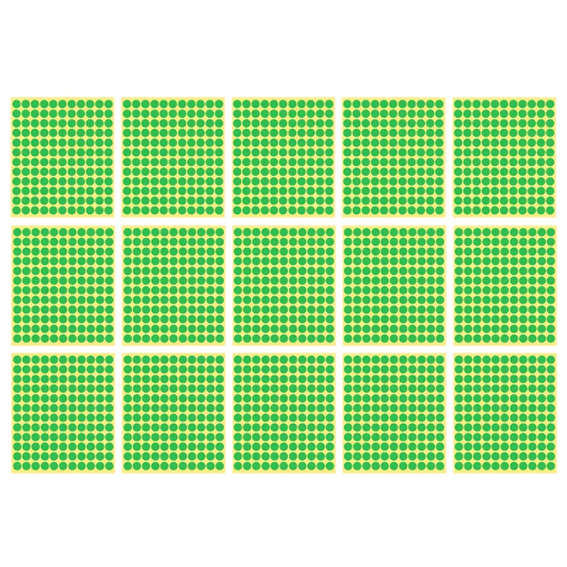 8/13/25/50mm Round Sticker Dots Adhesive Labels Cool-toned