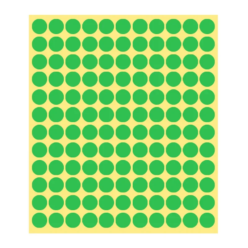 8/13/25/50mm Round Sticker Dots Adhesive Labels Cool-toned