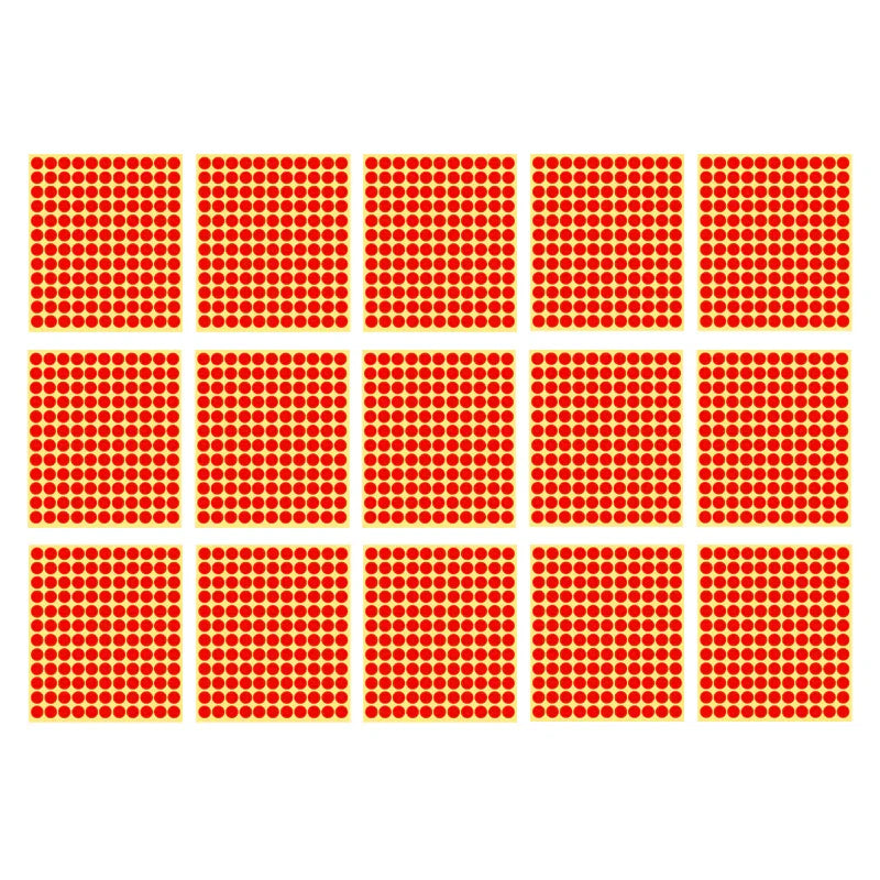 8/13/25/50mm Round Sticker Dots Adhesive Labels Warm-toned