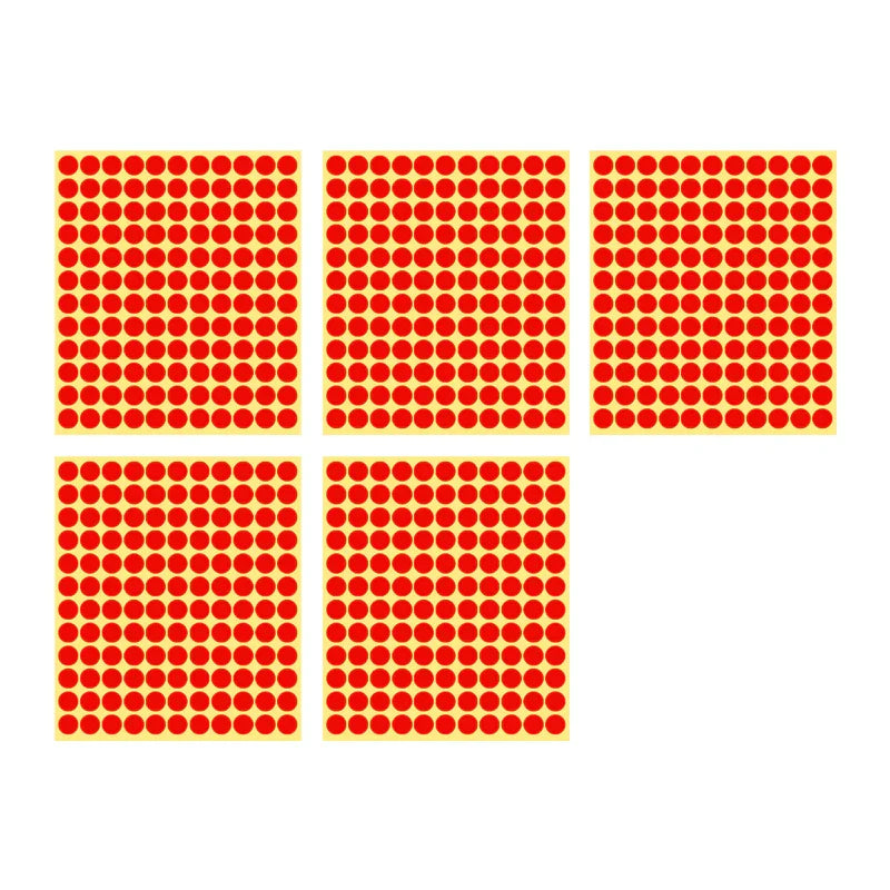 8/13/25/50mm Round Sticker Dots Adhesive Labels Warm-toned