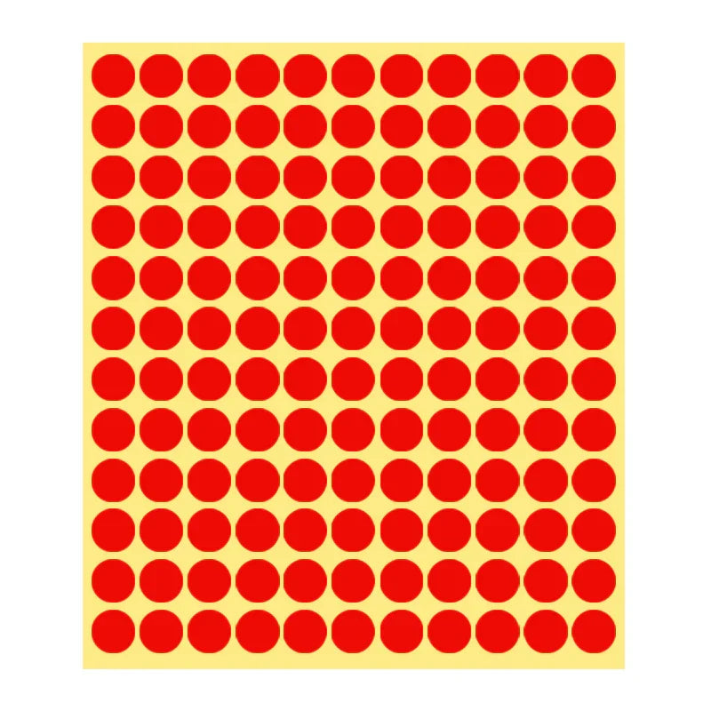 8/13/25/50mm Round Sticker Dots Adhesive Labels Warm-toned