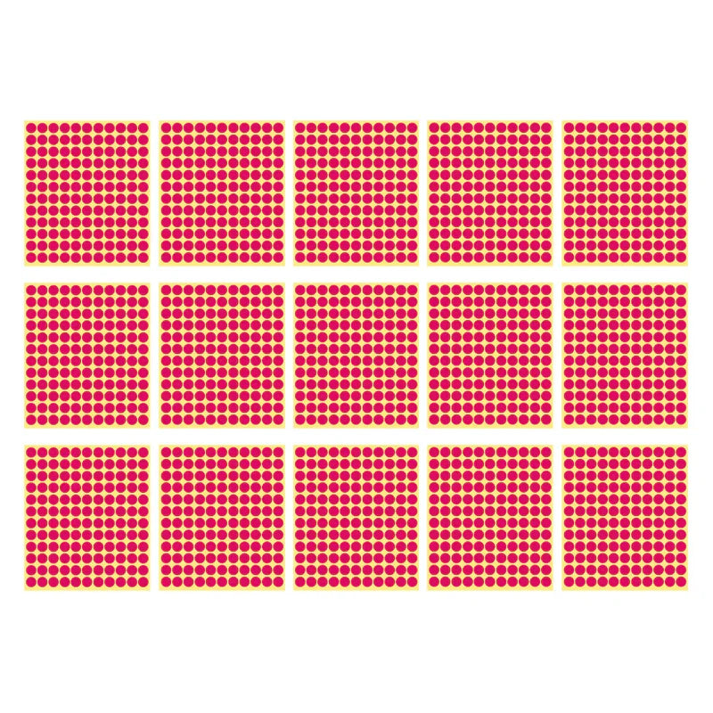 8/13/25/50mm Round Sticker Dots Adhesive Labels Warm-toned