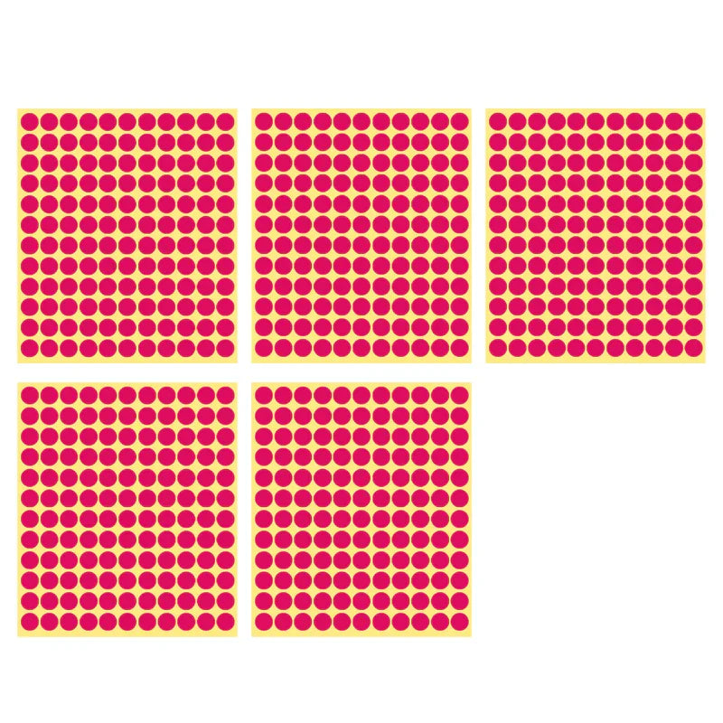 8/13/25/50mm Round Sticker Dots Adhesive Labels Warm-toned