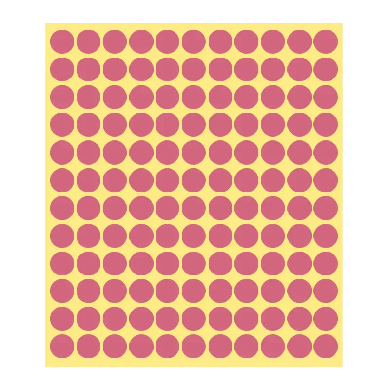 8/13/25/50mm Round Sticker Dots Adhesive Labels Warm-toned