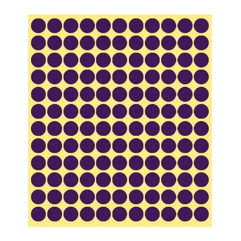 8/13/25/50mm Round Sticker Dots Adhesive Labels Cool-toned