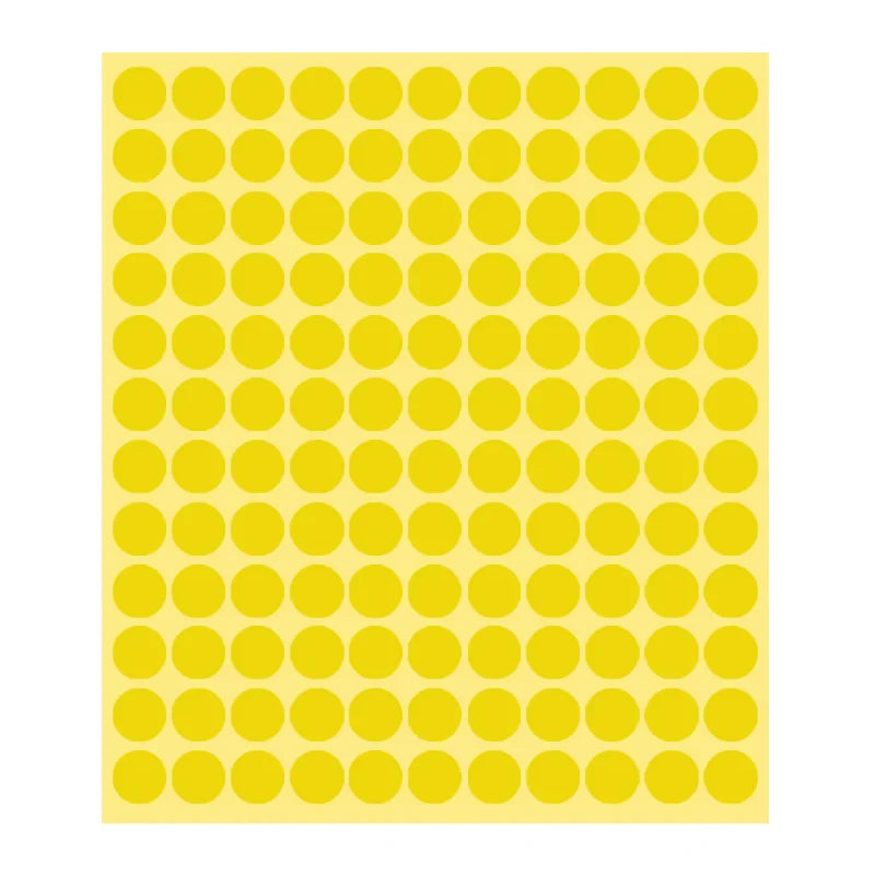 8/13/25/50mm Round Sticker Dots Adhesive Labels Warm-toned