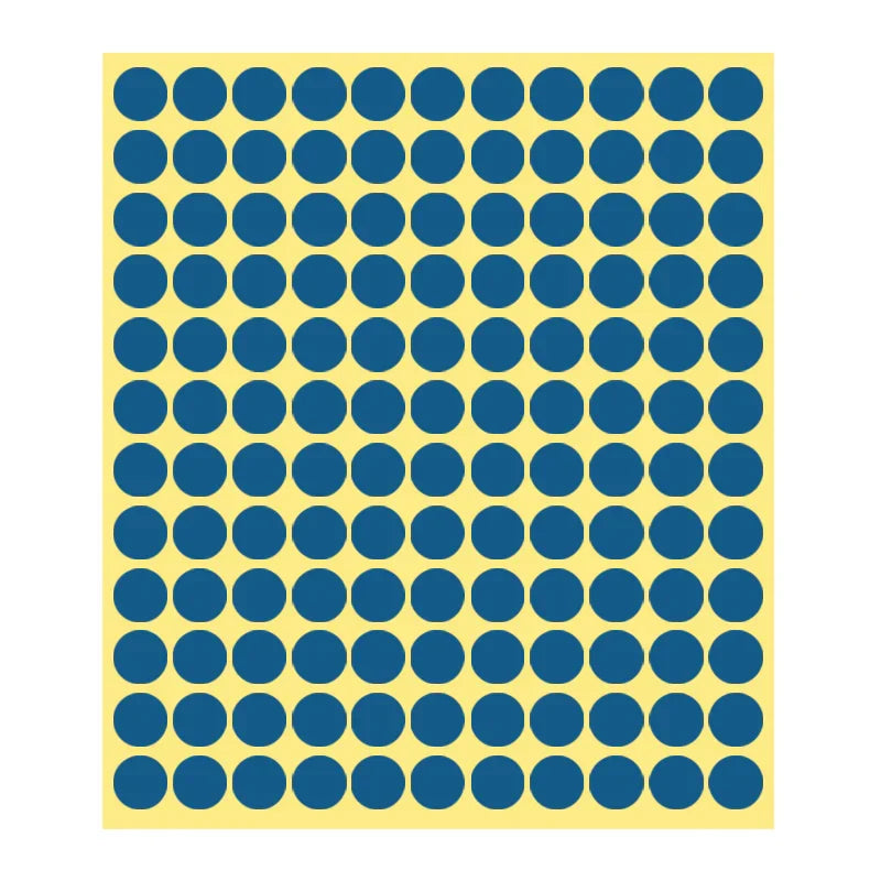 8/13/25/50mm Round Sticker Dots Adhesive Labels Cool-toned