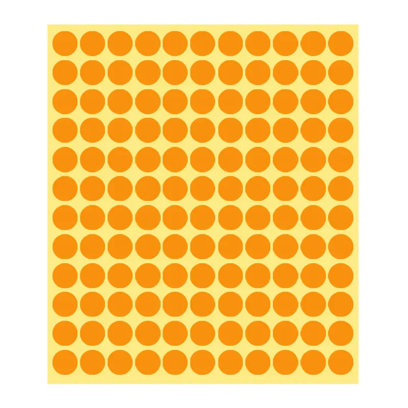 8/13/25/50mm Round Sticker Dots Adhesive Labels Warm-toned