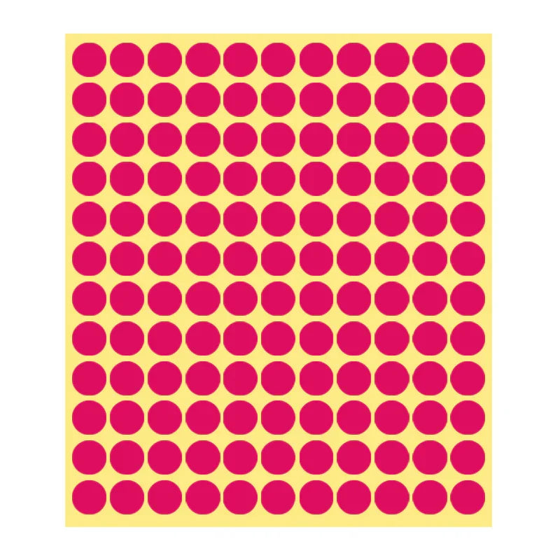 8/13/25/50mm Round Sticker Dots Adhesive Labels Warm-toned