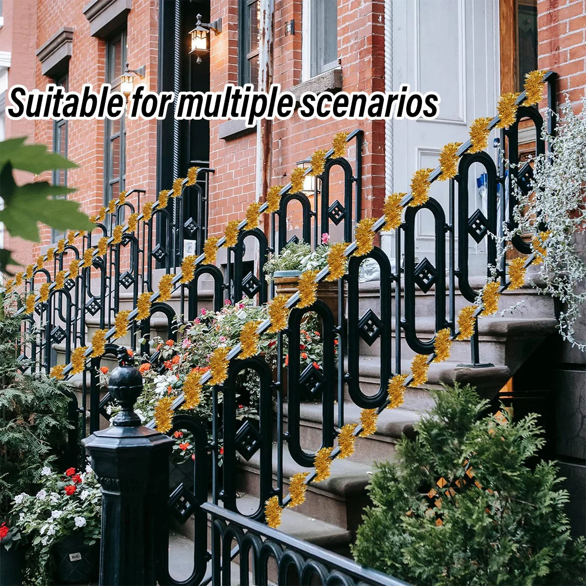 10pcs Striped Christmas Ornament Set Holiday Decor