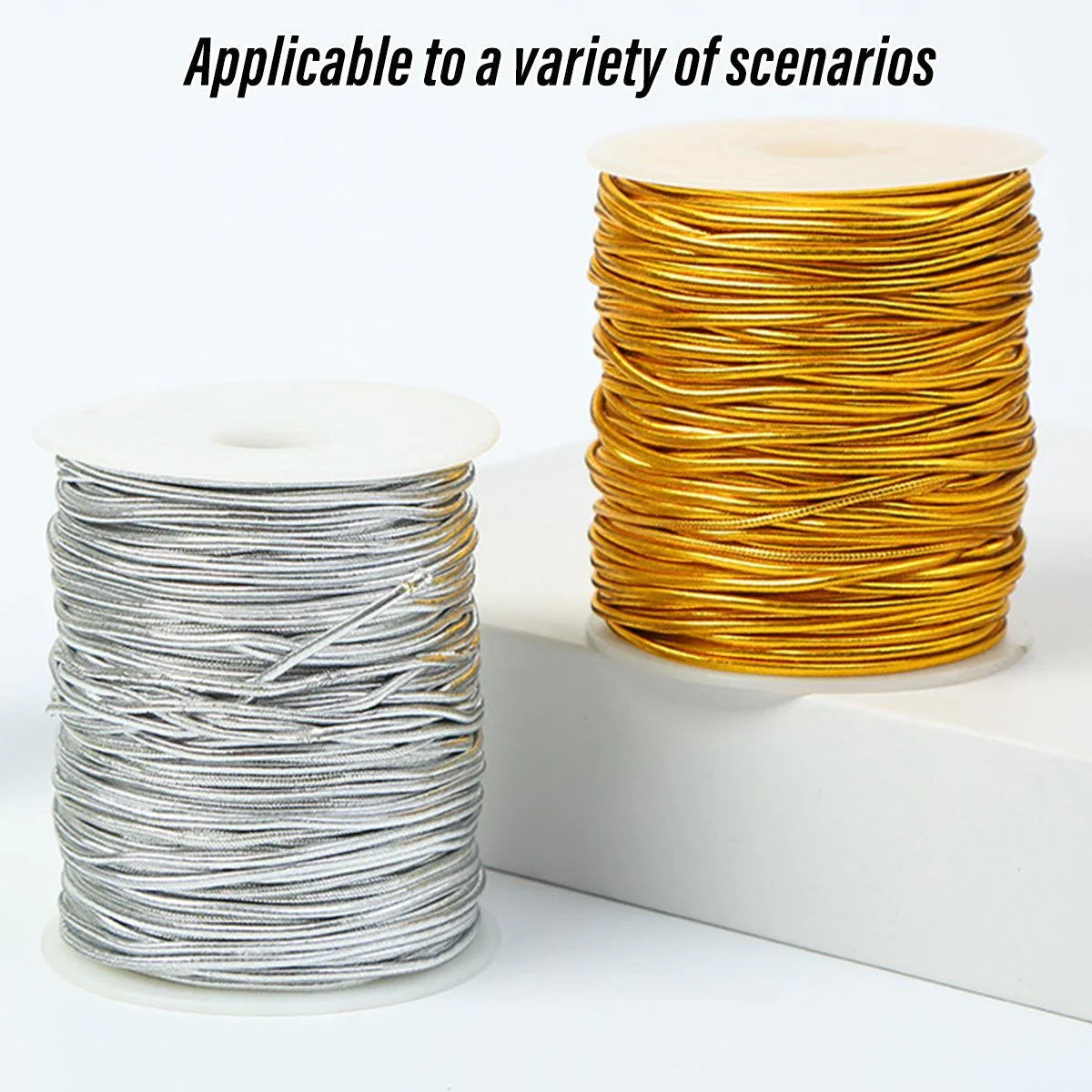 Elastic Rope Cord Gold Silver Stretch String 10PCS