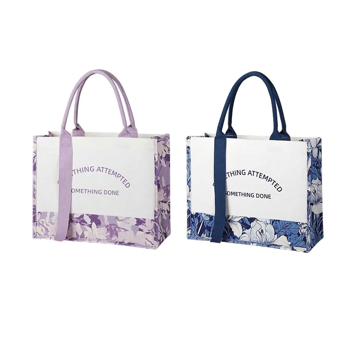 Canvas Tote Bag Shopping Bag Eco-Friendly Large Capacity Handbag Organizer