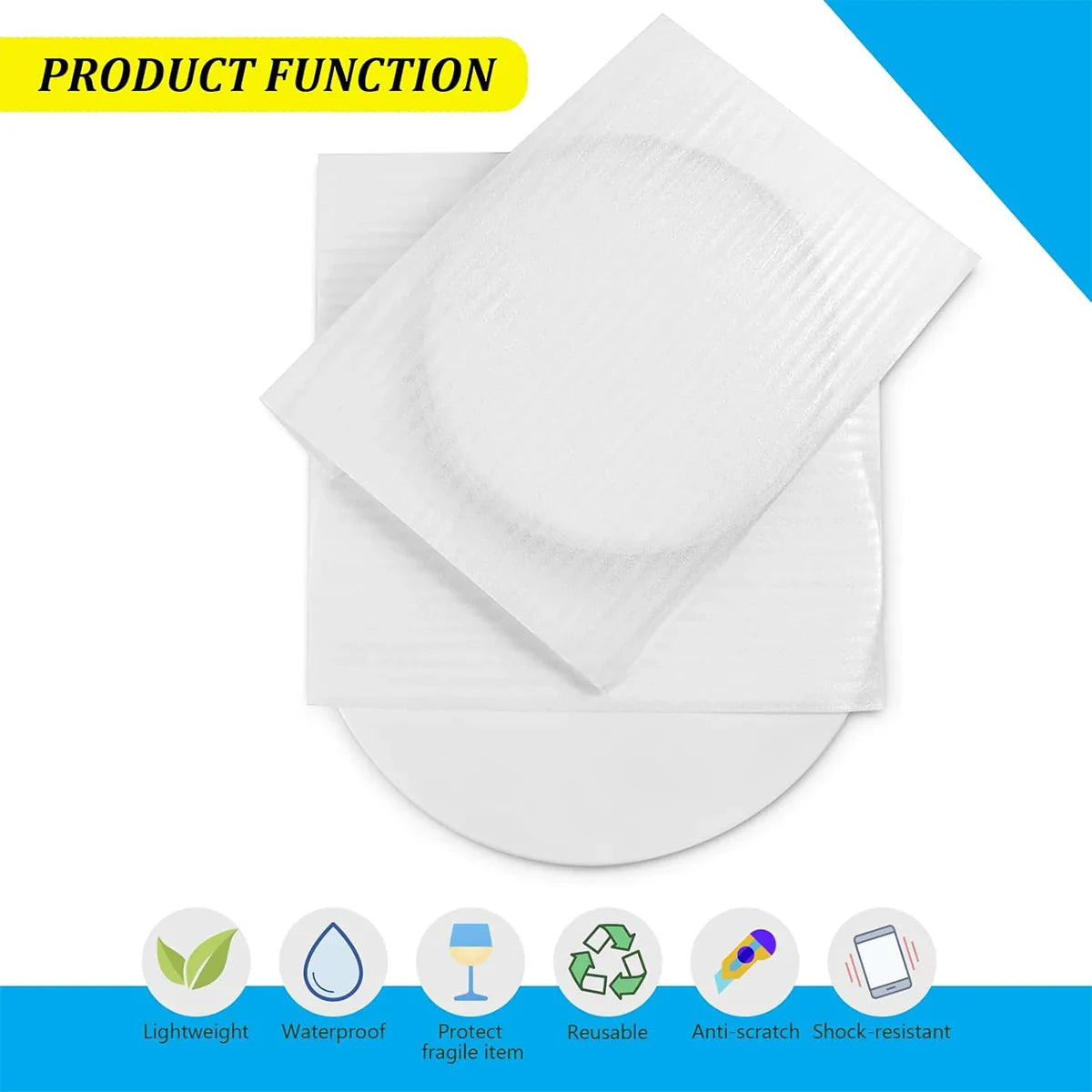 100pcs Pearl Cotton Foam Bags for Fragile Item Protection