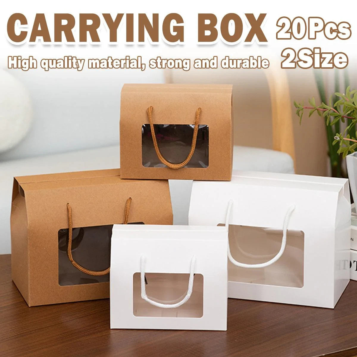 Window Handle Gift Box Folding Packaging Box 20PCS