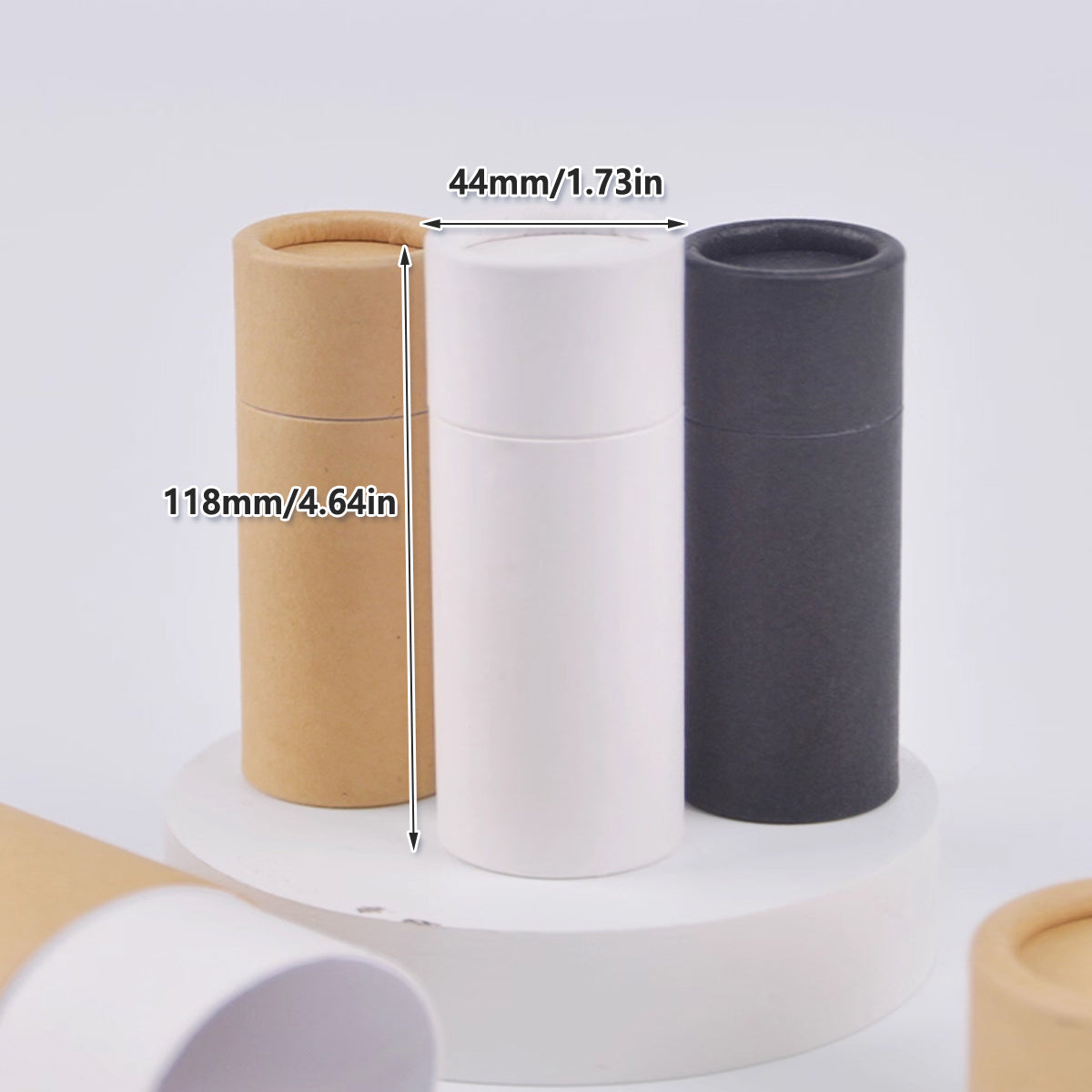 20PCS Kraft Paper Storage Tubes with Lid for Tea Essential Oil Packaging