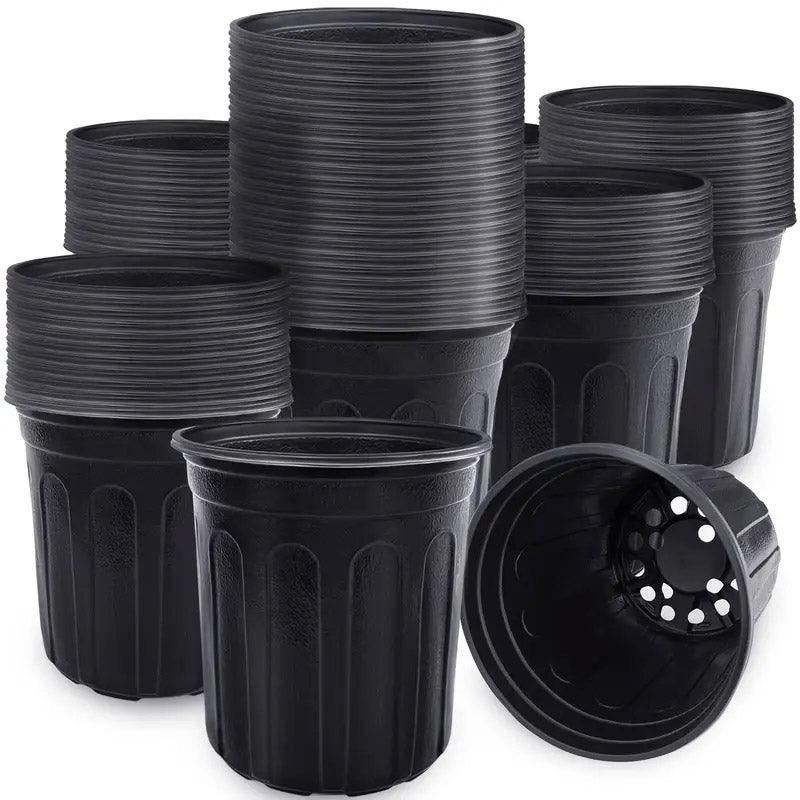 Black Gallon Soft Plastic Planter Bag 100PCS