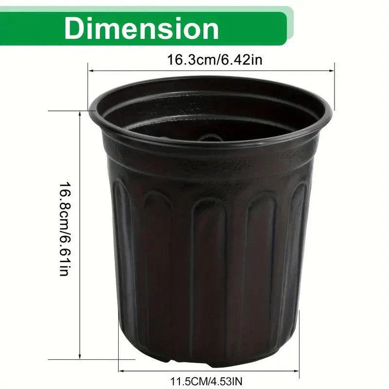 Black Gallon Soft Plastic Planter Bag 100PCS