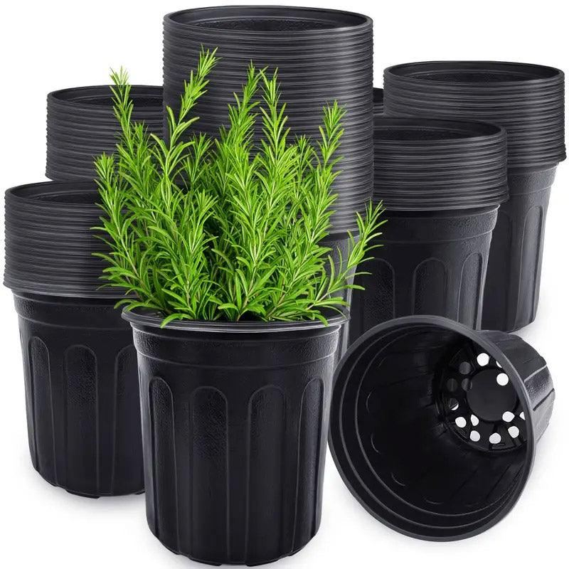 Black Gallon Soft Plastic Planter Bag 100PCS
