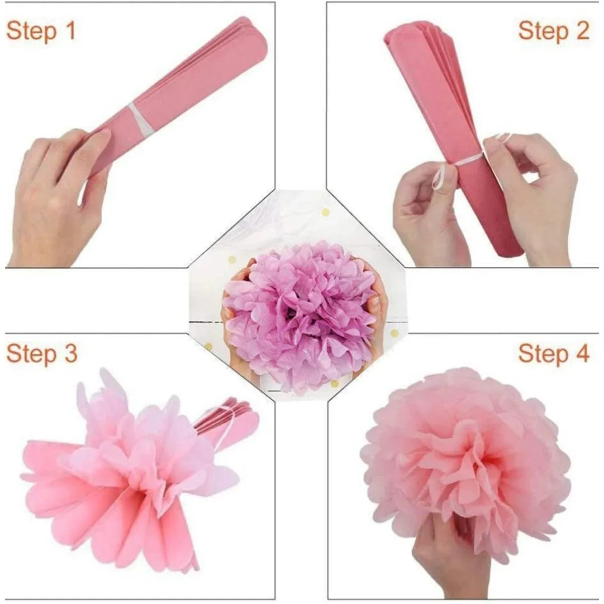 Tissue Paper Pom Poms Event Decor 10PCS