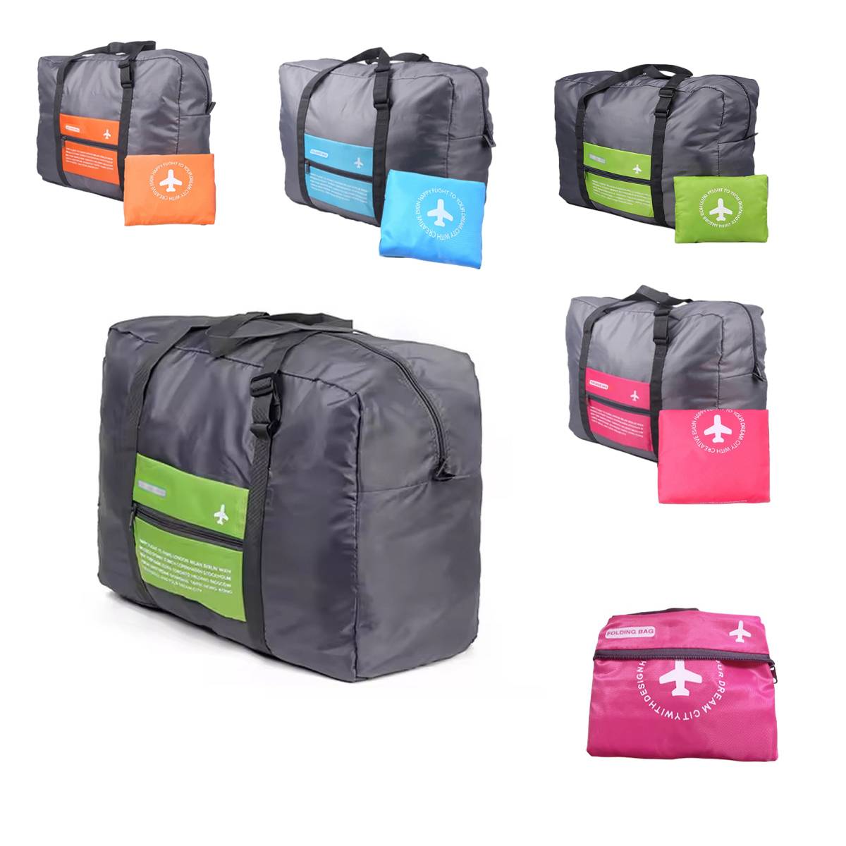 Duffel Storage Bag Waterproof Nylon 4 Colors 1 Piece